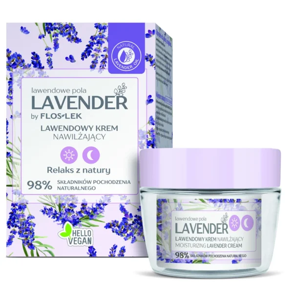 Floslek Lavender lawendowy krem nawilżający na dzień i na noc, 50 ml