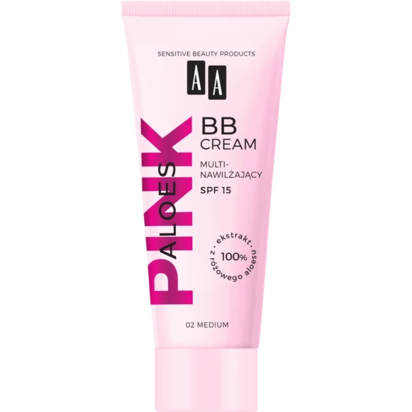 AA Aloes Pink multinawilżający krem BB z SPF 15, 02 Medium, 30 ml