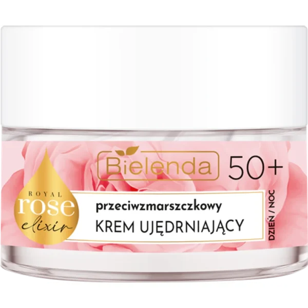 Bielenda Royal Rose przeciwzmarszczkowy półtłusty krem odbudowujący 50+, dzień/ noc, 50 ml