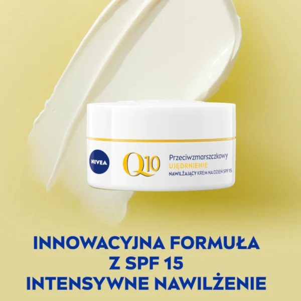 Nivea Q10 Ujędrnienie przeciwzmarszczkowy krem do twarzy na dzień z filtrem SPF 15, 50 ml - obrazek 4