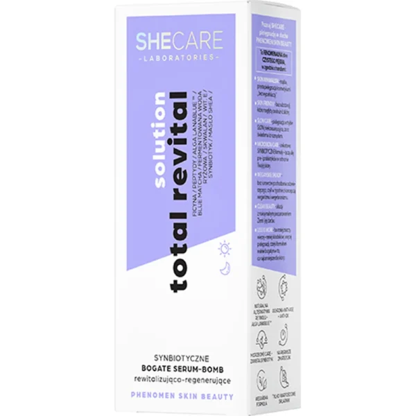 SheCare Total Revital Solution synbiotyczne bogate serum-bomb rewitalizująco-regenerujące, 30 ml