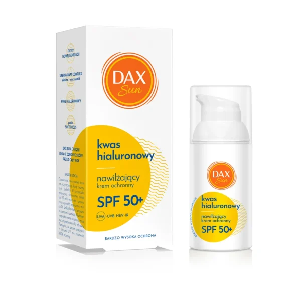 Dax Sun nawilżający krem ochronny z kwasem hialuronowym SPF 50+, 30 ml