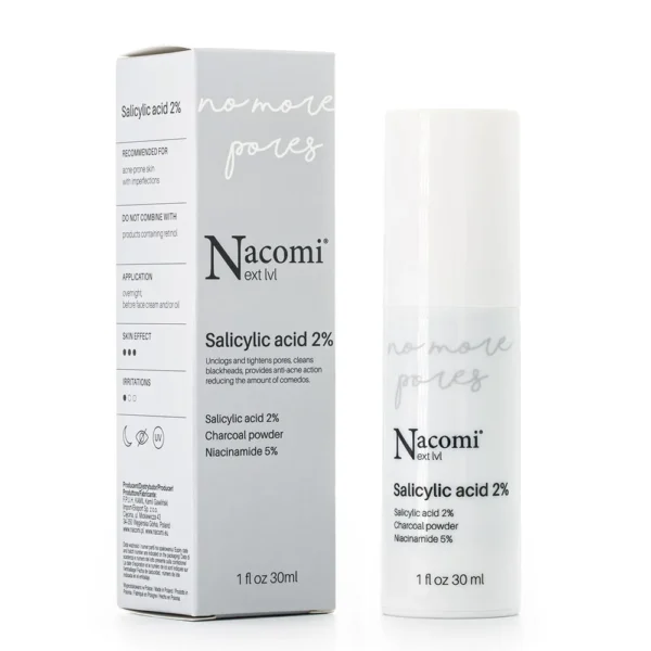 Nacomi Next Level No More Pores serum do twarzy z kwasem salicylowym 2%, 30 ml