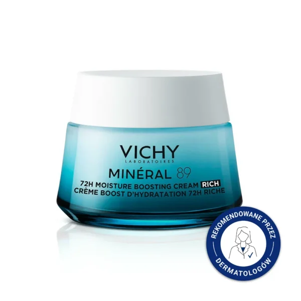 Vichy Minéral 89 bogaty krem nawilżająco-odbudowujący 72h, 50 ml