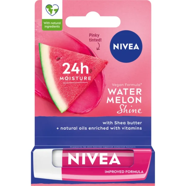 Nivea Watermelon Shine pielęgnująca pomadka do ust, 4,8 g