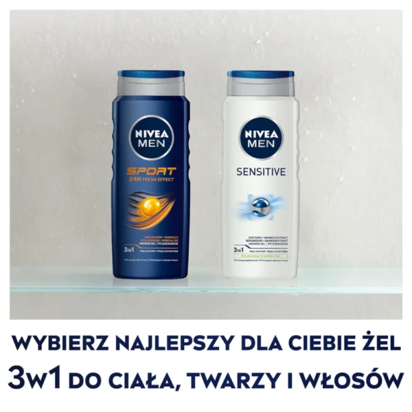 Nivea Men Sensitive Żel pod prysznic, 500 ml - obrazek 6