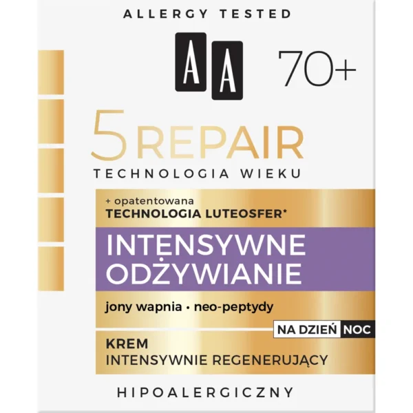 AA 5Repair Intensywne Odżywianie intensywnie regenerujący krem na dzień i na noc 70+, 50 ml