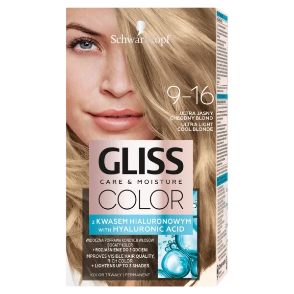 Schwarzkopf Gliss Color farba do włosów nr 9-16 Ultra jasny chłodny blond, 1 szt.