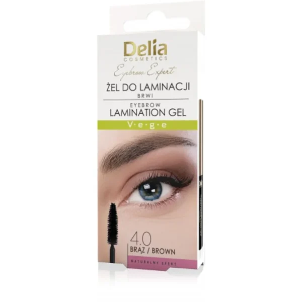 Delia Eyebrow Expert żel do laminacji brwi 4.0 brązowy, 4 ml - obrazek 2