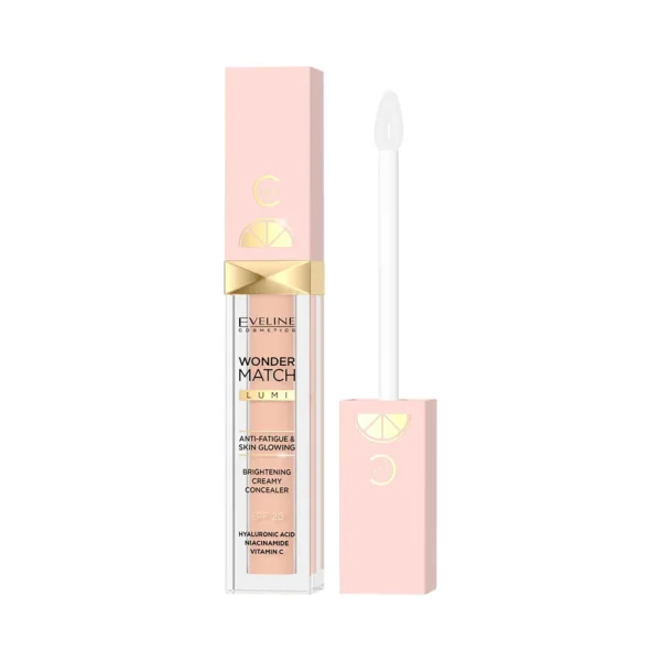 Eveline Cosmetics Wonder Match Lumi luksusowy korektor rozświetlający do twarzy z SPF 20, nr 15, 6,8 ml