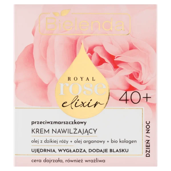 Bielenda Royal Rose przeciwzmarszczkowy półtłusty krem odbudowujący 40+, dzień/ noc, 50 ml