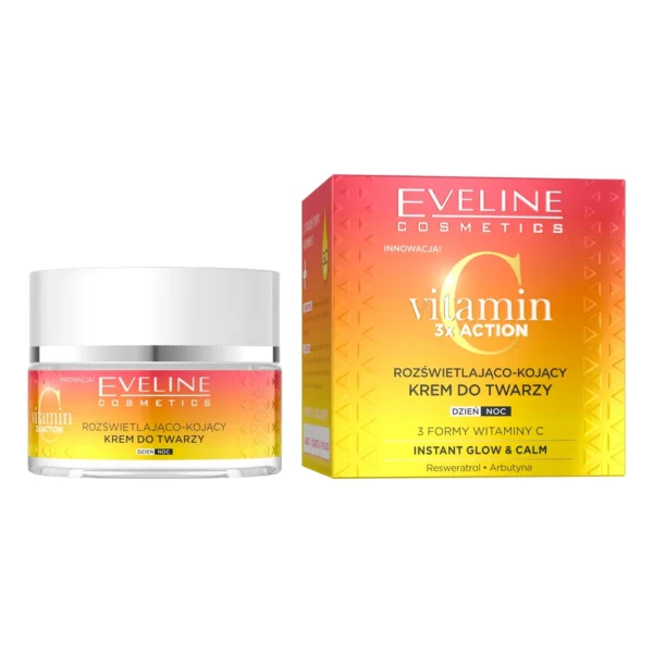 Eveline Cosmetics Vitamin C 3x Action Rozświetlająco-kojący krem do twarzy, 50 ml