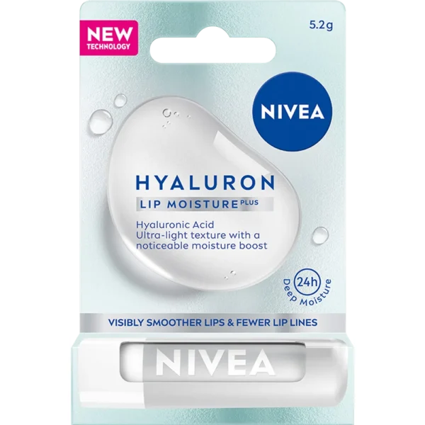 Nivea Hyaluron Moisture Plus balsam do ust transparentny, 5,2 g