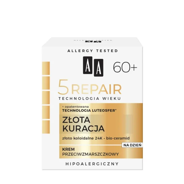 AA 5Repair Złota Kuracja krem do twarzy na dzień 60+, 50 ml - obrazek 7