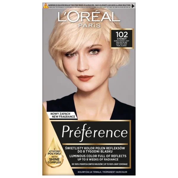 L`Oreal Paris Récital Préférence farba do włosów 102 Iridescent Bliss, 1 szt.