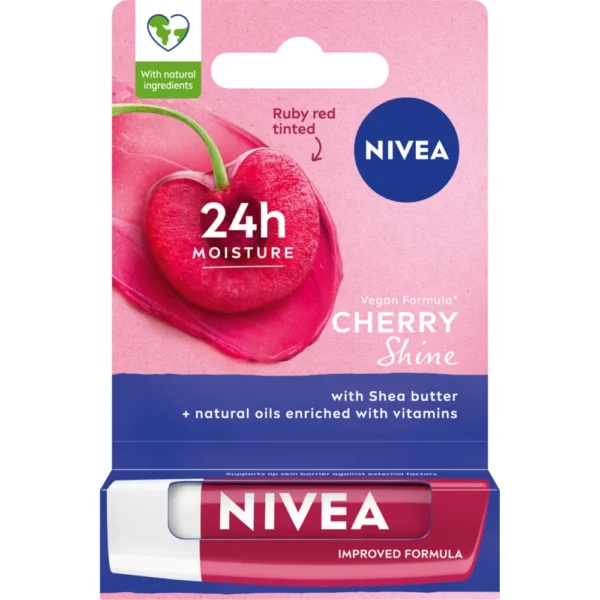 Nivea Cherry Shine pielęgnująca pomadka do ust, 4,8 g - obrazek 2