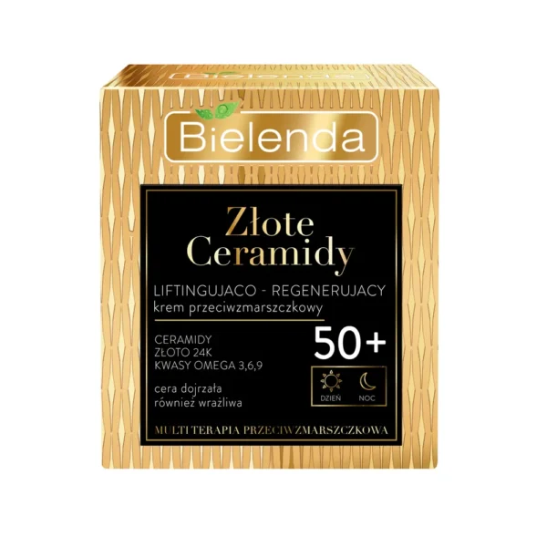 Bielenda Złote Ceramidy 50+ krem do twarzy na dzień i noc liftingująco-regenerujący, 50 ml