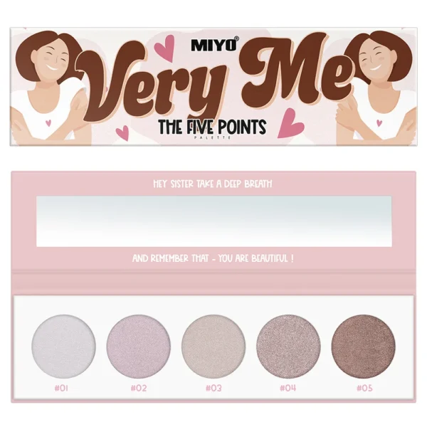 MIYO Five Points Palette paleta cieni do powiek Five Points Very Me no 08, 6,5 g