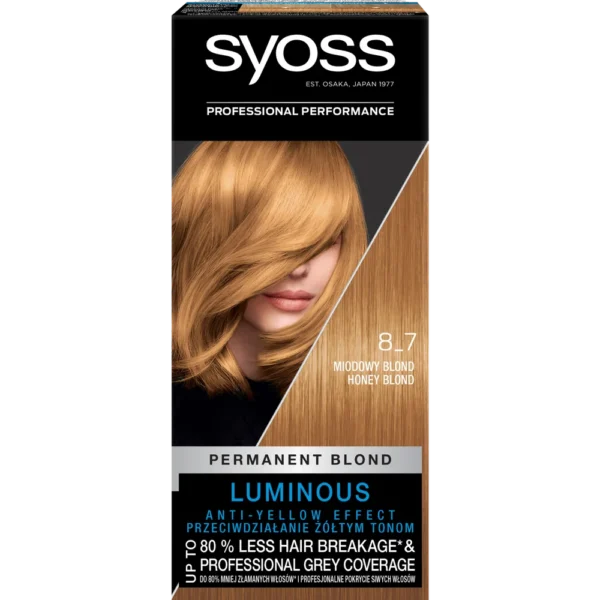 Syoss Permanent Coloration Blond trwała farba do włosów, 7_8 Miodowy Blond, 1 szt.