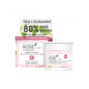 Floslek Rose For Skin Różane Ogrody krem przeciwzmarszczkowy na noc, wkład, 50 ml