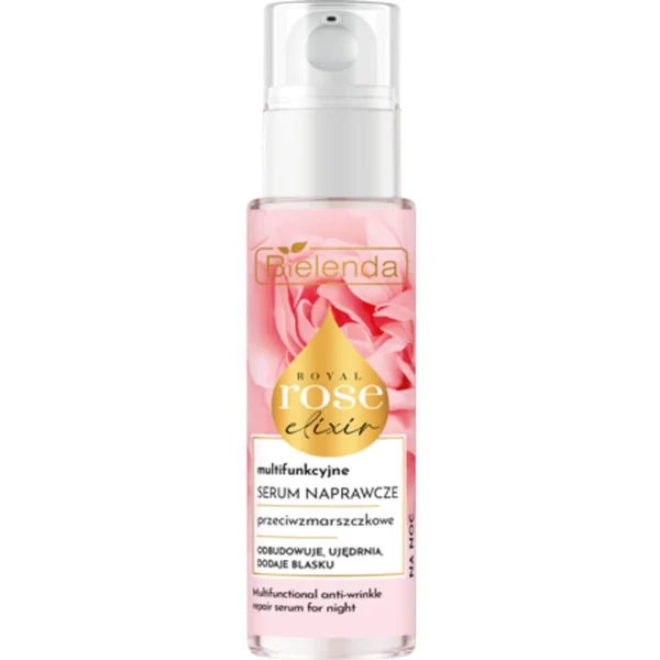 Bielenda Royal Rose multifunkcyjne przeciwzmarszczkowe serum naprawcze na noc, 30 ml - obrazek 3