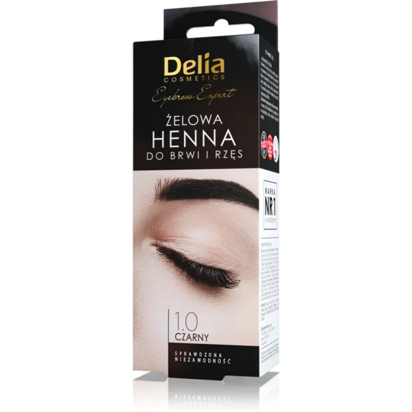 Delia henna żelowa do brwi i rzęs czarna 1.0, 15 ml
