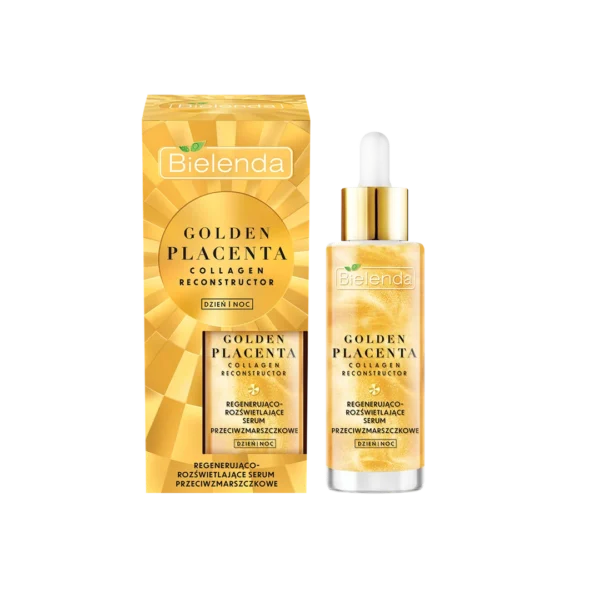 Bielenda Golden Placenta Collagen Reconstructor regenerująco-rozświetlające serum przeciwzmarszczkowe, 30 g