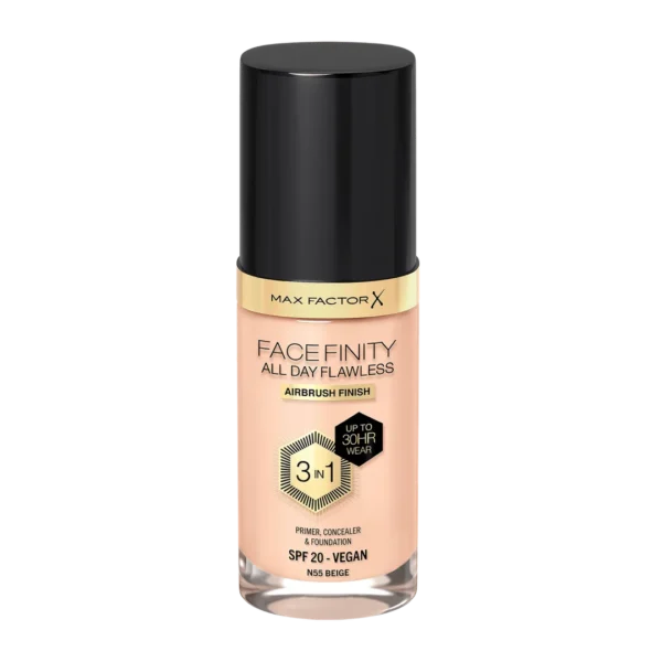 Max Factor Facefinity All Day Flawless Podkład do twarzy 3w1 N55 Beige, 30 ml