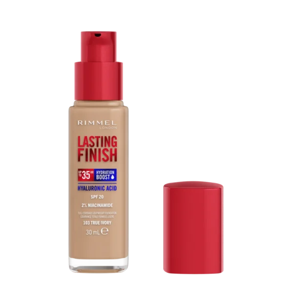 Rimmel Lasting Finish Foundation podkład do twarzy nr 103 True Ivory, 30 ml - obrazek 3