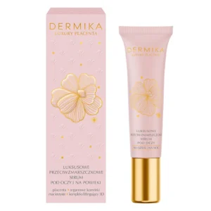 Dermika Luxury Placenta luksusowe przeciwzmarszczkowe serum pod oczy i na powieki, 15 ml