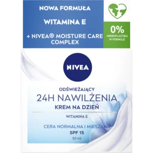 Nivea 24h Nawilżenia odświeżający krem na dzień cera normalna i mieszana, 50ml