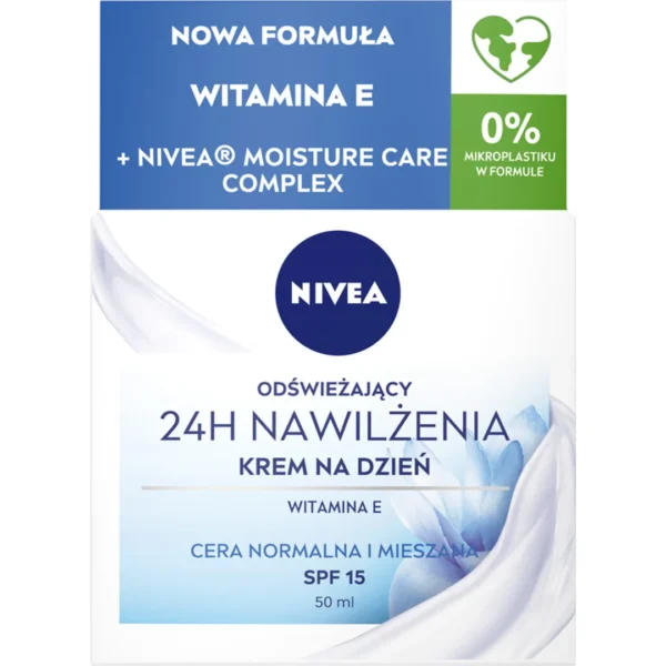 Nivea 24h Nawilżenia odświeżający krem na dzień cera normalna i mieszana, 50ml