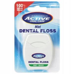 Beauty Formulas Active Oral Care nić dentystyczna woskowana miętowa, 100 m