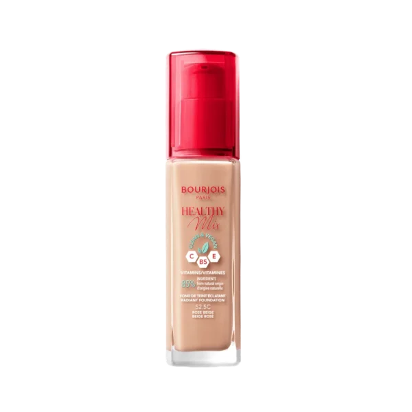 Bourjois Healthy Mix Clean podkład rozświetlający nr 52,5C Rose Beige, 30 ml - obrazek 2
