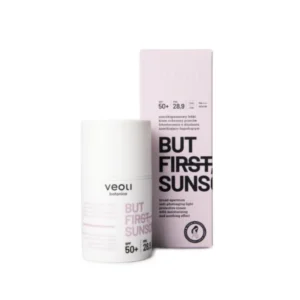 Veoli Botanica But First Sunscreen lekki nawilżająco-łagodzący krem ochronny SPF 50+, 50 ml