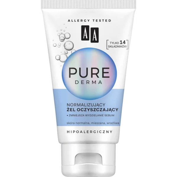 AA Pure Derma normalizujący żel do mycia twarzy, 150 ml