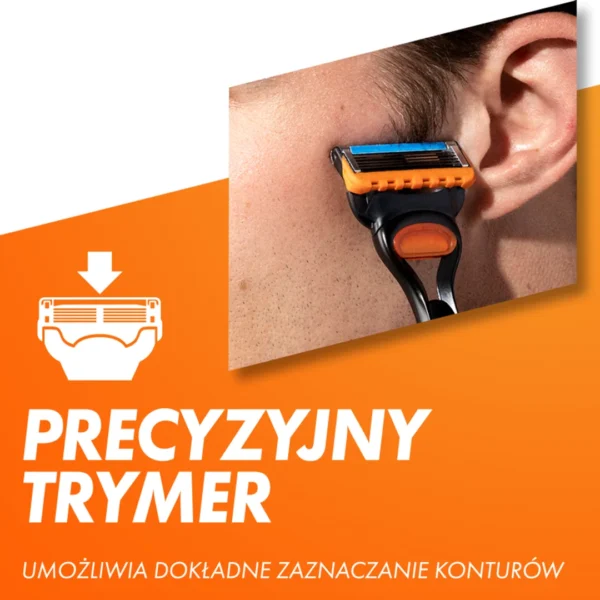 Gillette Fusion5 maszynka do golenia z 2 wymiennymi ostrzami dla mężczyzn, 1 szt. - obrazek 8