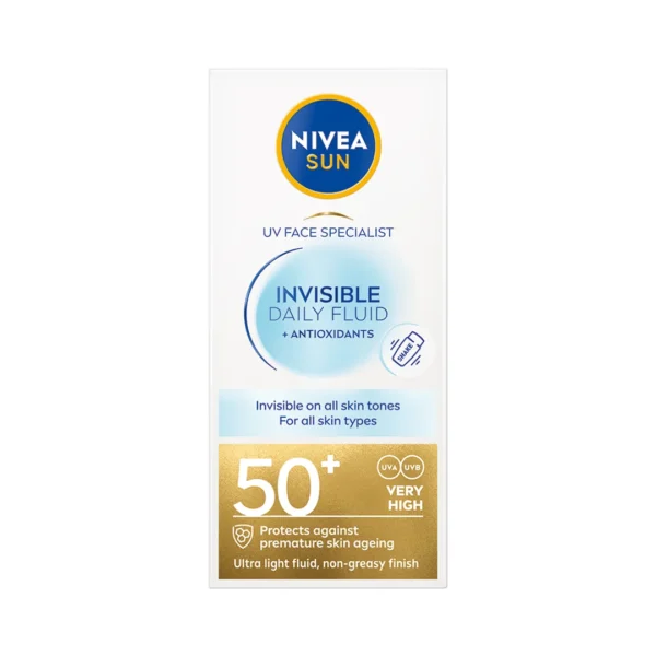 Nivea Sun Cream Invisible fluid do twarzy SPF 50+, 40 ml - obrazek 3