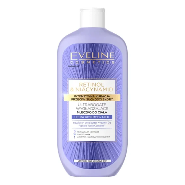 Eveline Cosmetics Retinol&Niacynamid ultrabogate wygładzające mleczko do ciała, 350 ml