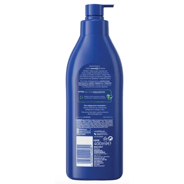 Nivea odżywcze mleczko do ciała z pompką, 625 ml - obrazek 3