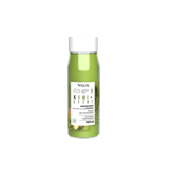 Yolyn Shower Shot żel pod prysznic kiwi + lichi, 400 ml