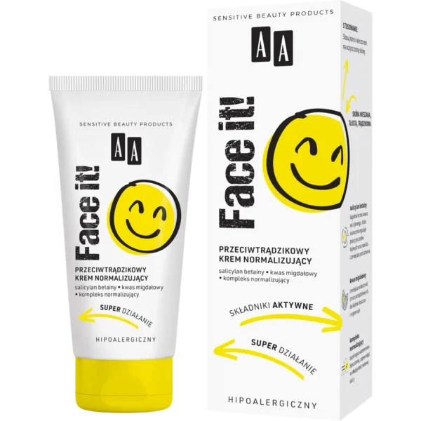 AA FACE IT! Przeciwtrądzikowy krem normalizujący, 40 ml - obrazek 3