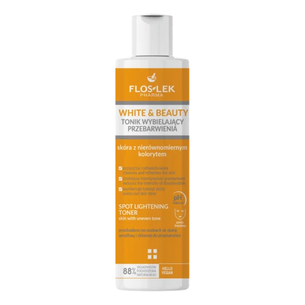 Floslek White & Beauty tonik wybielający przebarwienia, 200 ml