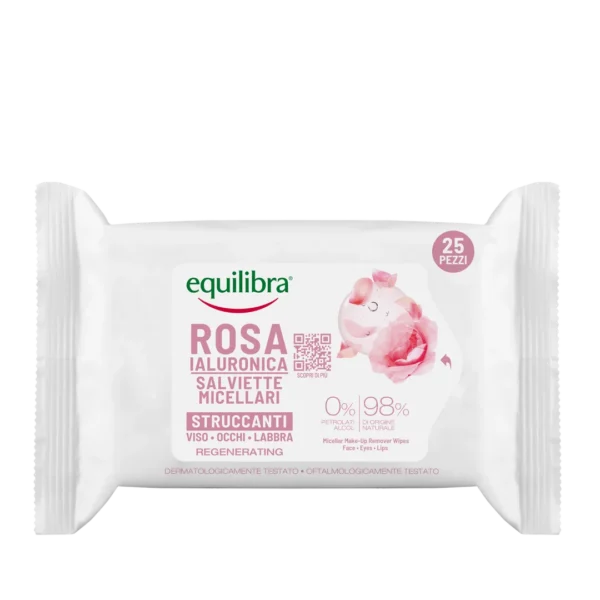 Equilibra Rosa micelarne chusteczki do demakijażu, 25 szt.