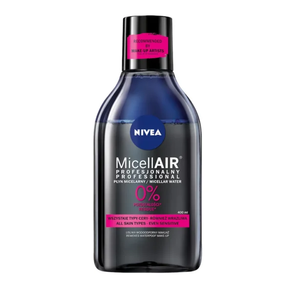 Nivea Micellair Skin Breathe profesjonalny dwufazowy płyn micelarny do zmywania wodoodpornego makijażu, 400 ml