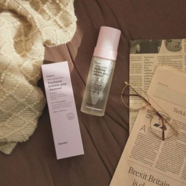 Hanskin Real Complexion pianka do twarzy oczyszczająca z kwasem hialuronowym, 150 ml - obrazek 5