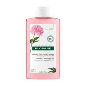 Klorane szampon do wrażliwej skóry głowy z organiczną piwonią, 400 ml