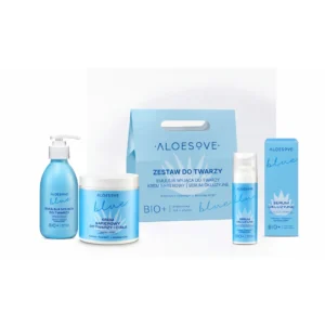 Aloesove Blue zestaw emulsja myjąca do twarzy, 190 ml + serum okluzyjne do twarzy, 30 ml + krem barierowy do twarzy i ciała, 250 ml