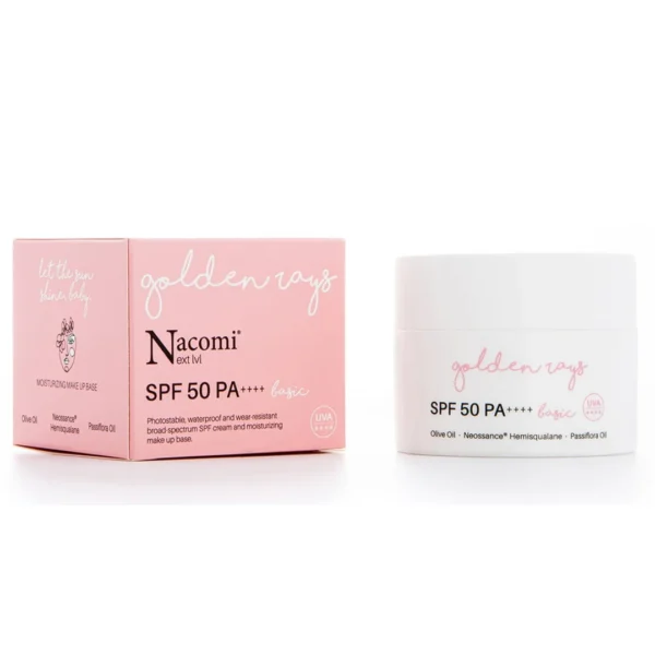 Nacomi Next Level Golden Rays Basic krem do twarzy SPF 50, 50 ml