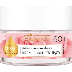 Bielenda Royal Rose przeciwzmarszczkowy półtłusty krem odbudowujący 60+, dzień/ noc, 50 ml